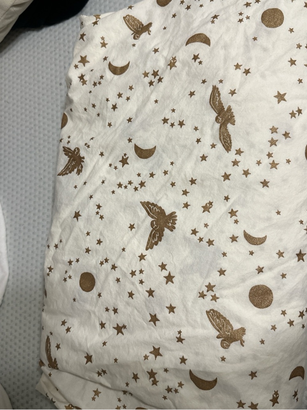 Pottery barn teens Harry P White & Gold Celestial twin bed sheets